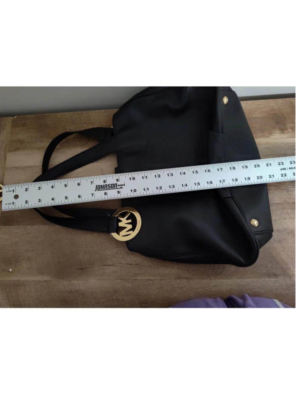Women's Michael Kors Black Leather Shoulder Bag One Size